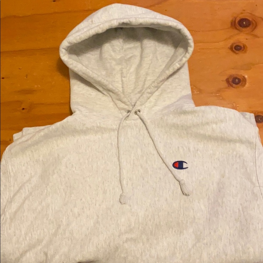Authentic reverse weave champion hoodie large